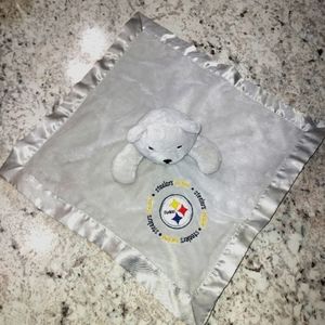 Baby Fanatic Teddy Bear Infant Security Blanket..Steelers Baby